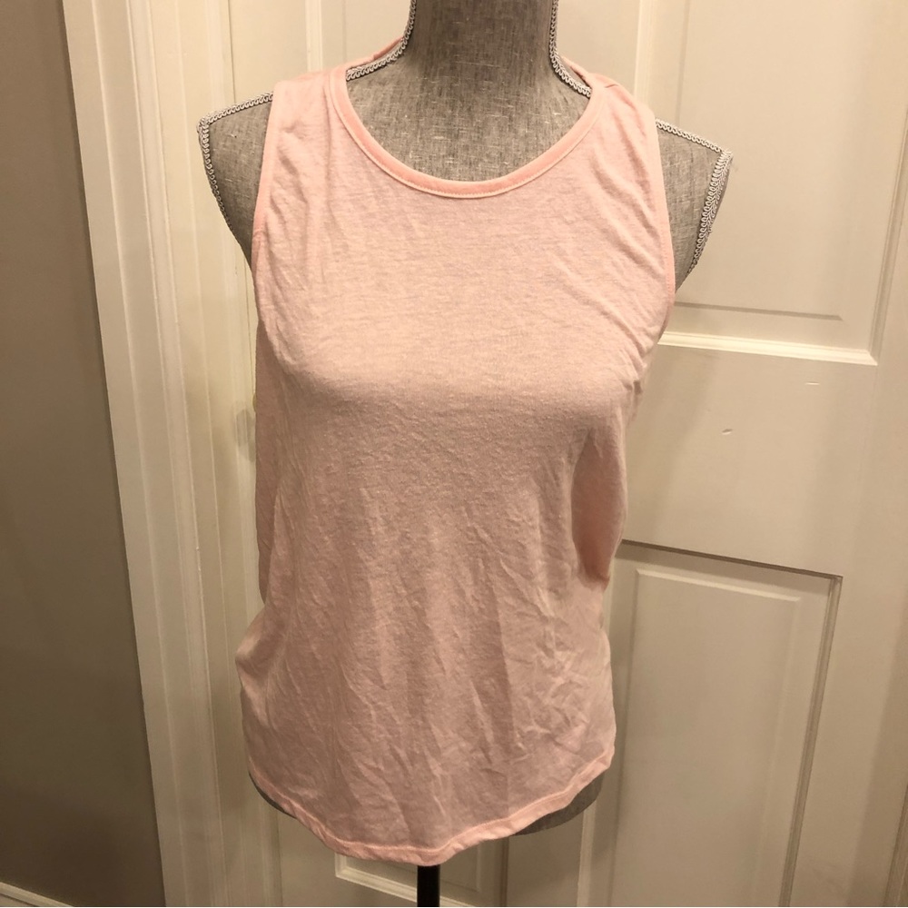 Sweaty Betty Pink Open Back Tank Top
